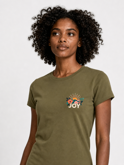 Joy Comes In The Morning – T-shirt de Manga Curta | Caminho Collection | Sheepfy