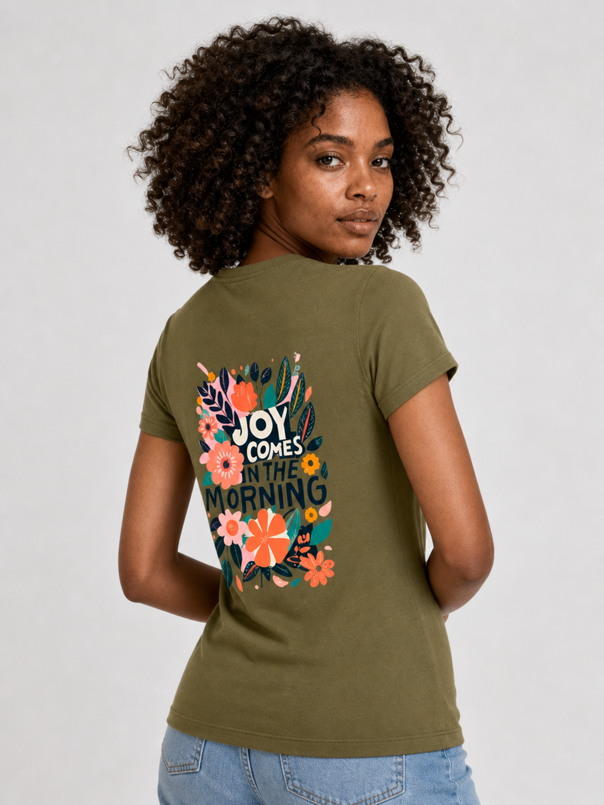 Joy Comes In The Morning – T-shirt de Manga Curta | Caminho Collection | Sheepfy