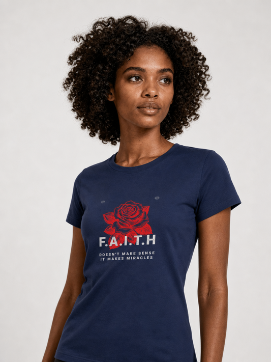 Take It Easy, Have Faith – T-shirt de Manga Curta | Caminho Collection | Sheepfy