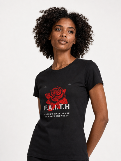 Take It Easy, Have Faith – T-shirt de Manga Curta | Caminho Collection | Sheepfy
