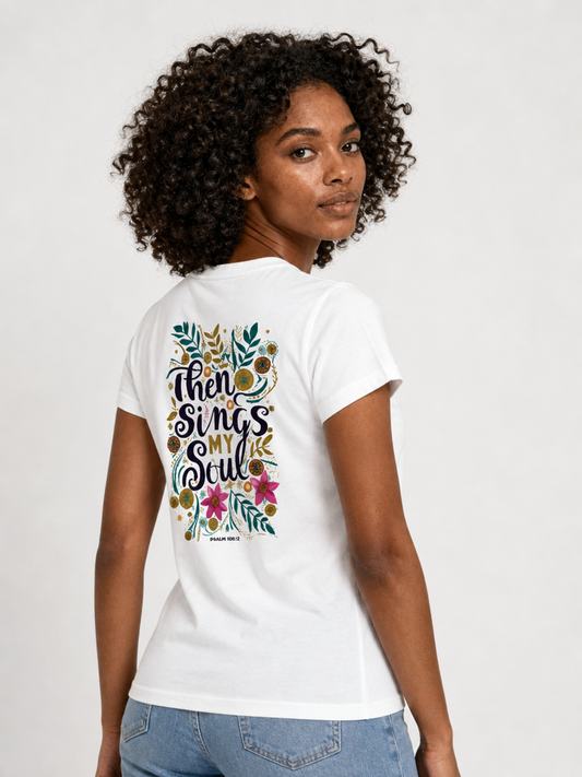 Then Sings My Soul – T-shirt de Manga Curta | Caminho Collection | Sheepfy
