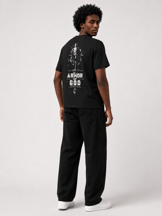 Armor of God – T-shirt cristã oversized de homem