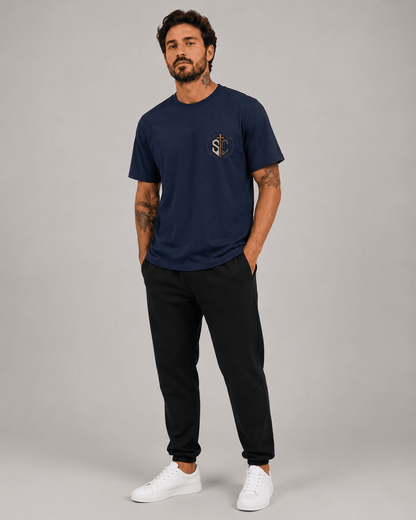 Be Strong and Courageous – T-shirt cristã de homem – foto 3