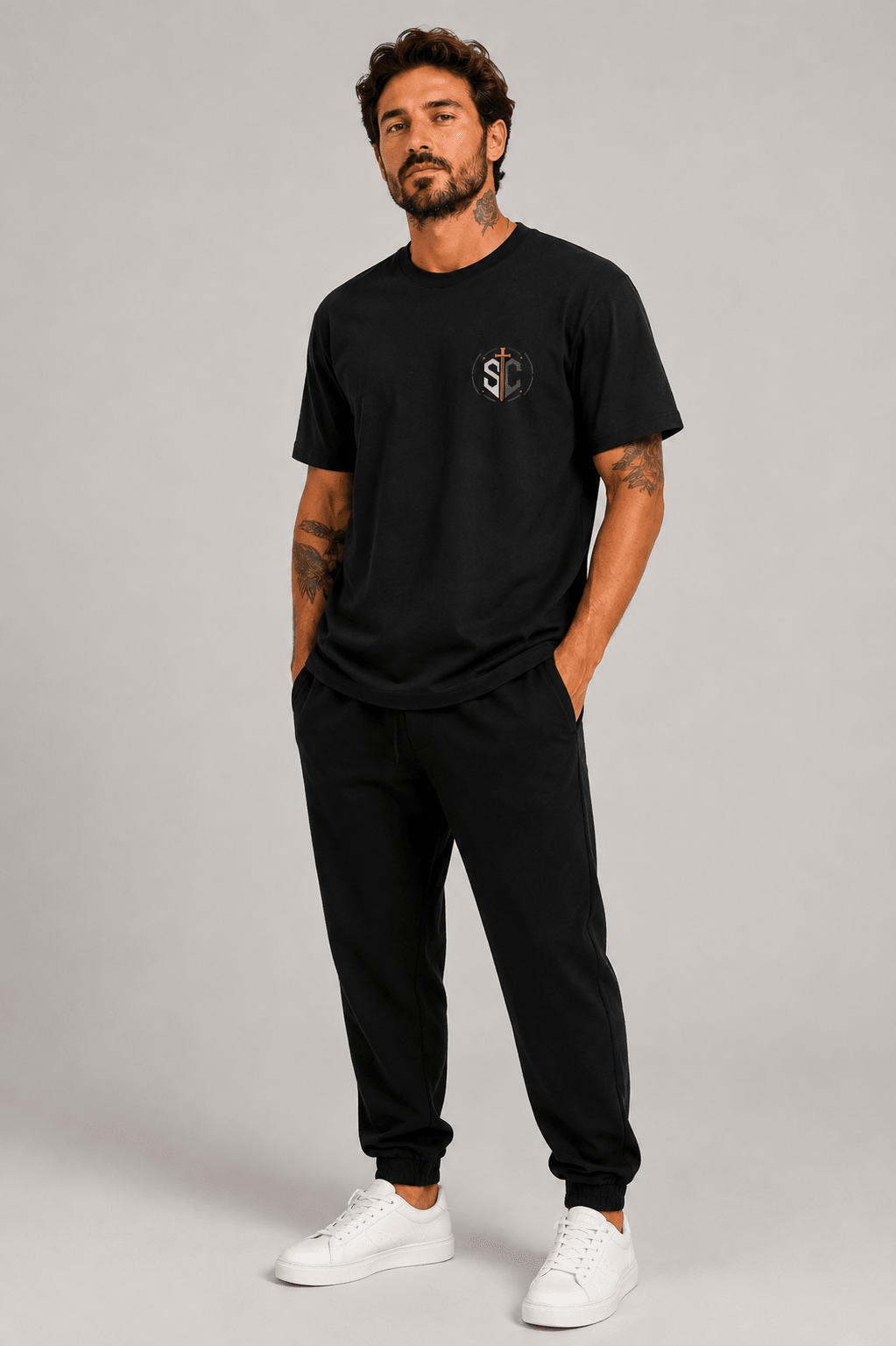 Be Strong and Courageous – T-shirt cristã de homem
