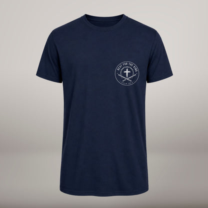 Beat for the King – T-shirt cristã de homem, azul-marinho (frente)