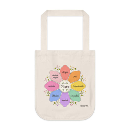 Bolsa — Floral 'Amor - Frutos do Espírito'- Sheepfy - Sheepfy