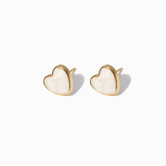 Brincos Coração Minimalista em Aço Inoxidável 8.5x8.5mm - Sheepfy