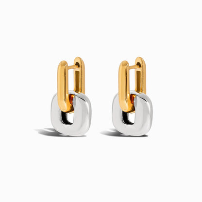 Brincos Geométricos em Aço Inoxidável 20x13.5mm - Sheepfy