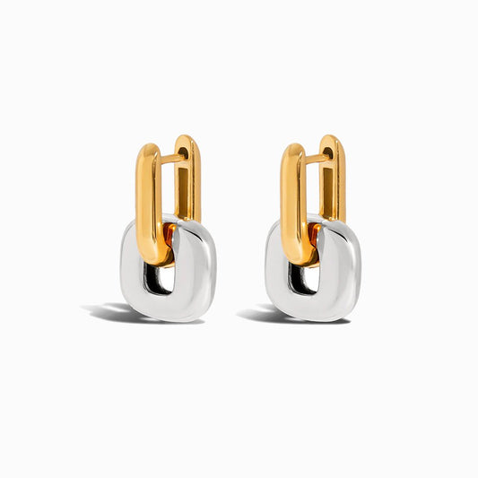 Brincos Geométricos em Aço Inoxidável 20x13.5mm - Sheepfy