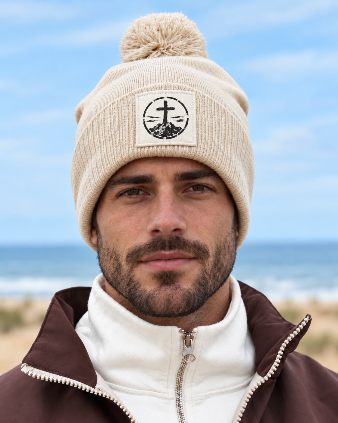 Gorro Cristão com Pompom – Calvário