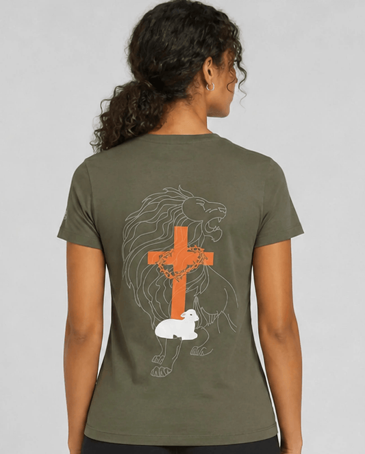 Camiseta de Manga Curta Leão Cruz - T-Shirt | Sheepfy - Sheepfy