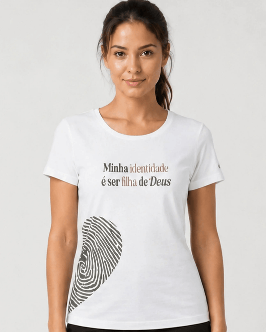 Camiseta de Manga Curta Minha Identidade | Sheepfy - Sheepfy