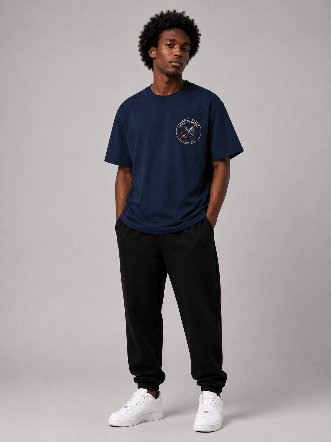 David vs Giant – T-shirt cristã oversized de homem – foto 4