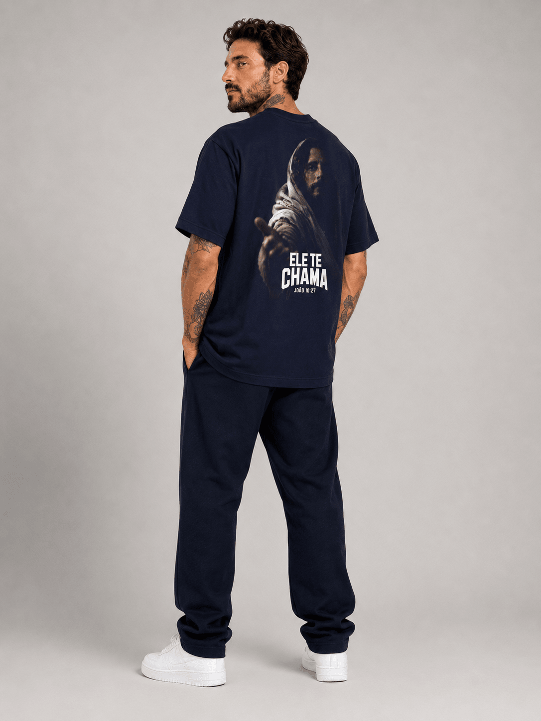 Ele Te Chama – T-shirt cristã oversized de homem – foto 3