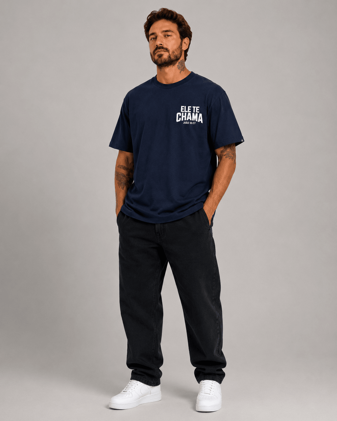 Ele Te Chama – T-shirt cristã oversized de homem – foto 4