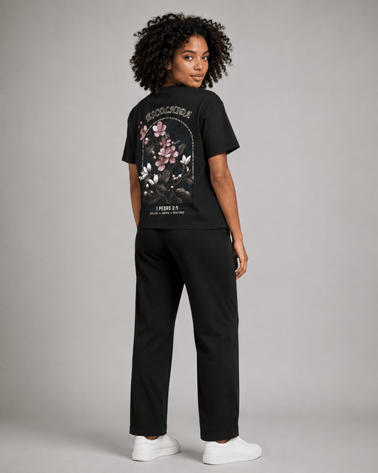 Escolhida – T-shirt cristã oversized de mulher