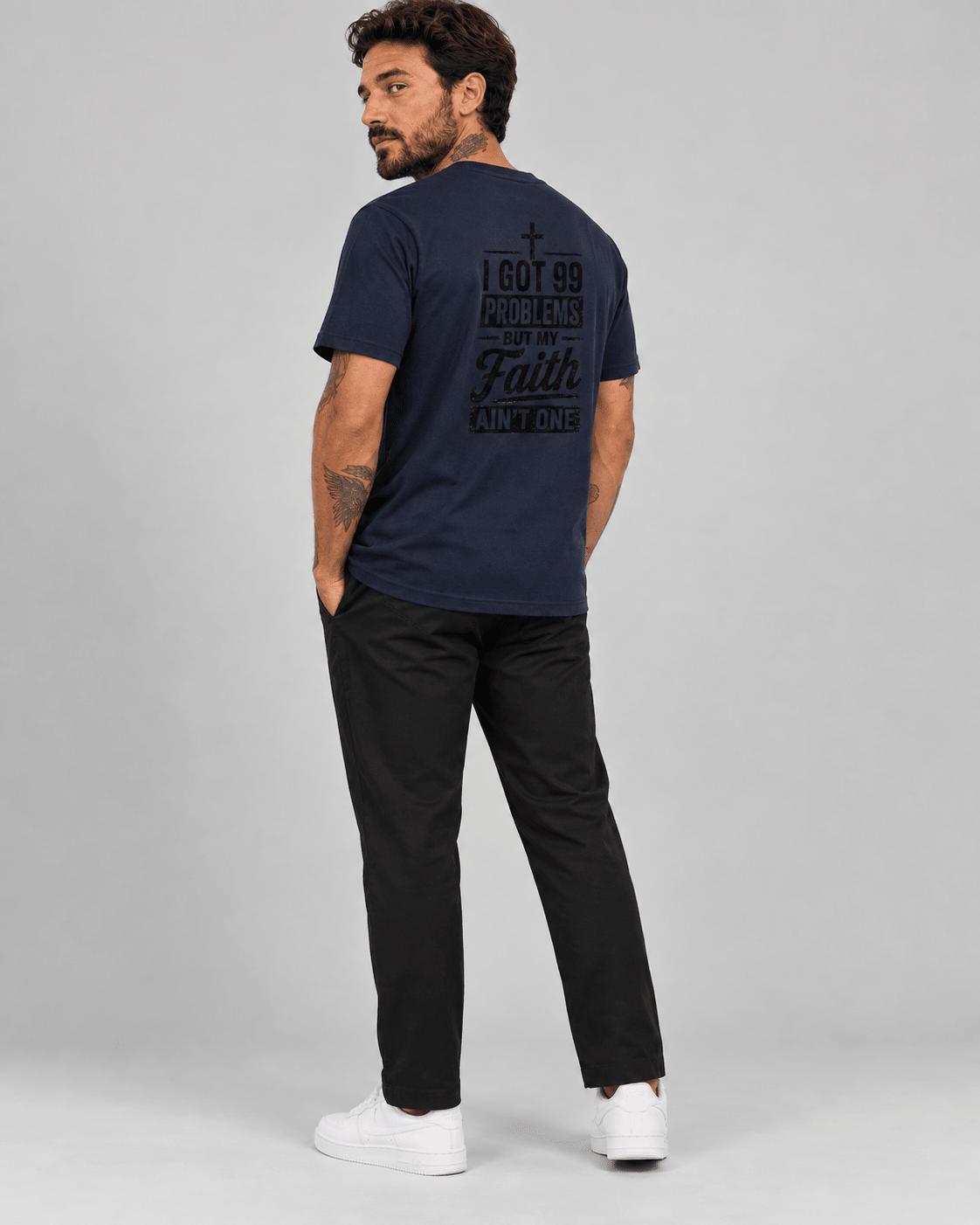 Faith > 99 – T-shirt cristã de homem – foto 4