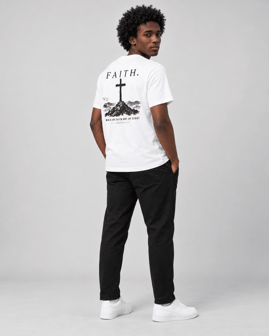 Faith – T-shirt cristã de homem