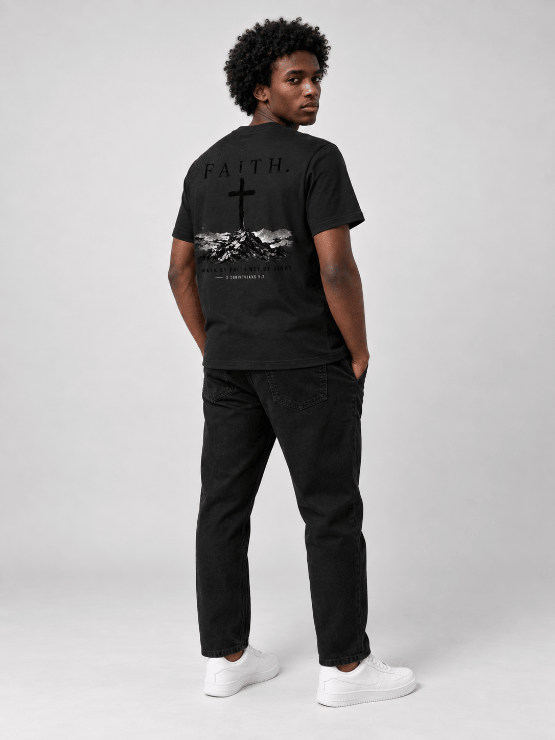 Faith – T-shirt cristã de homem – foto 3