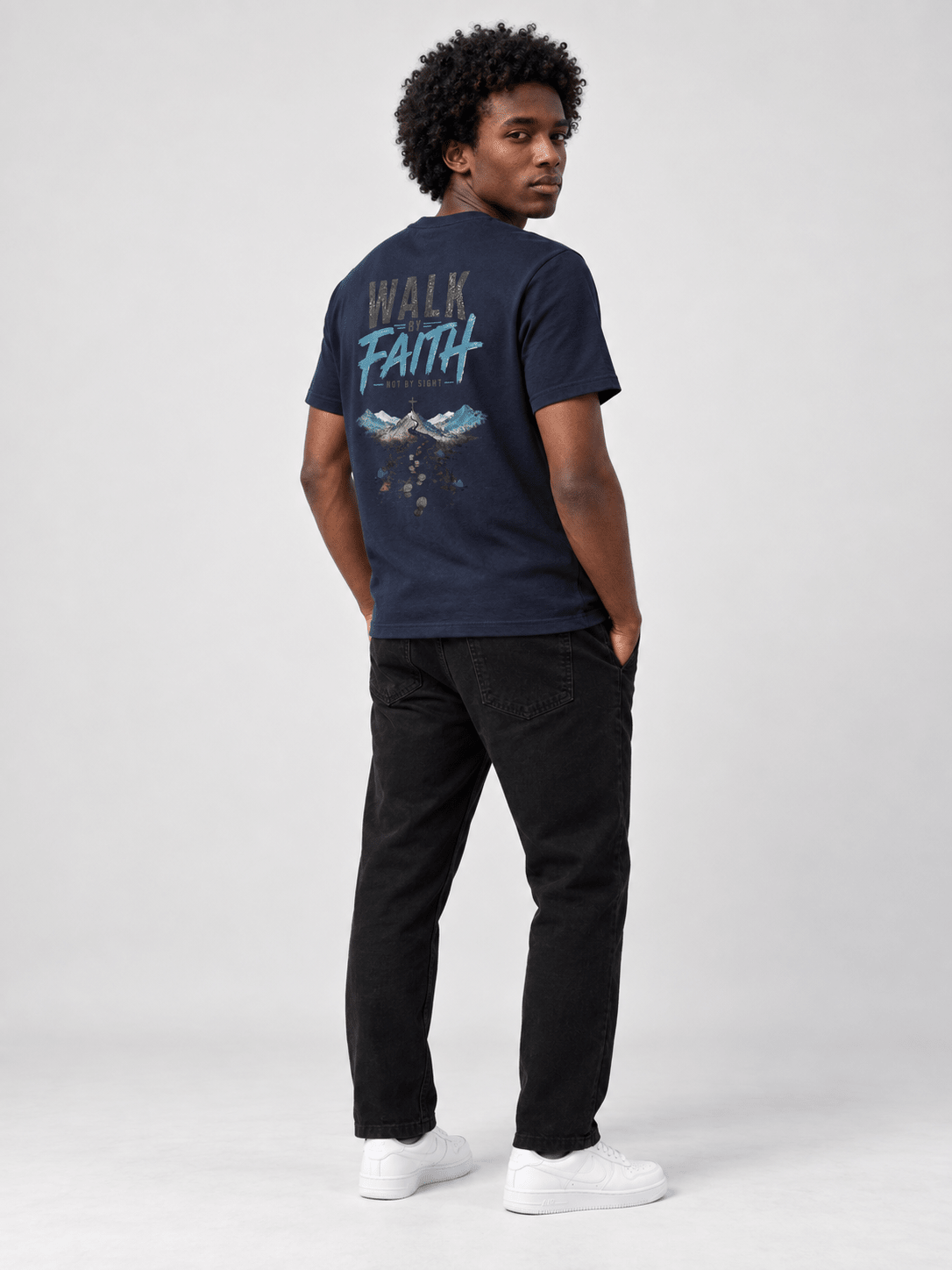 Faith Trail – T-shirt cristã de homem – foto 5