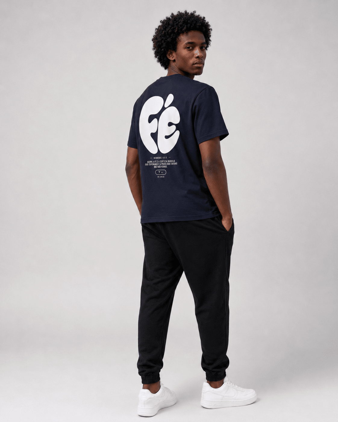 Fé – T-shirt cristã de homem – foto 3