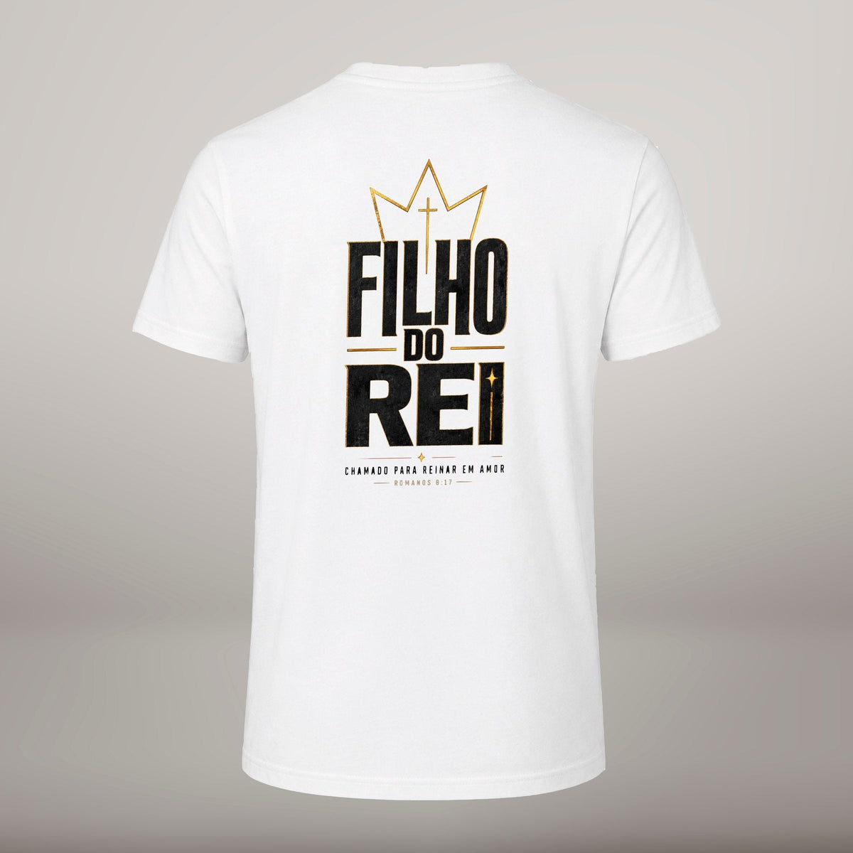 Filho do Rei – T-shirt cristã de homem, branca (costas)
