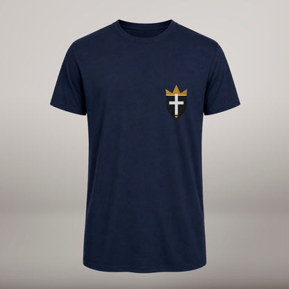 Filho do Rei – T-shirt cristã de homem, azul-marinho (frente)
