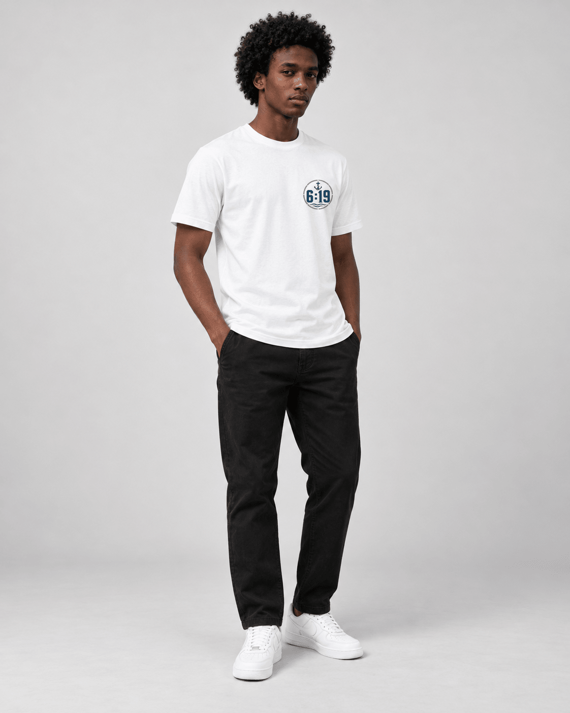 Firme na Tempestade – T-shirt cristã de homem