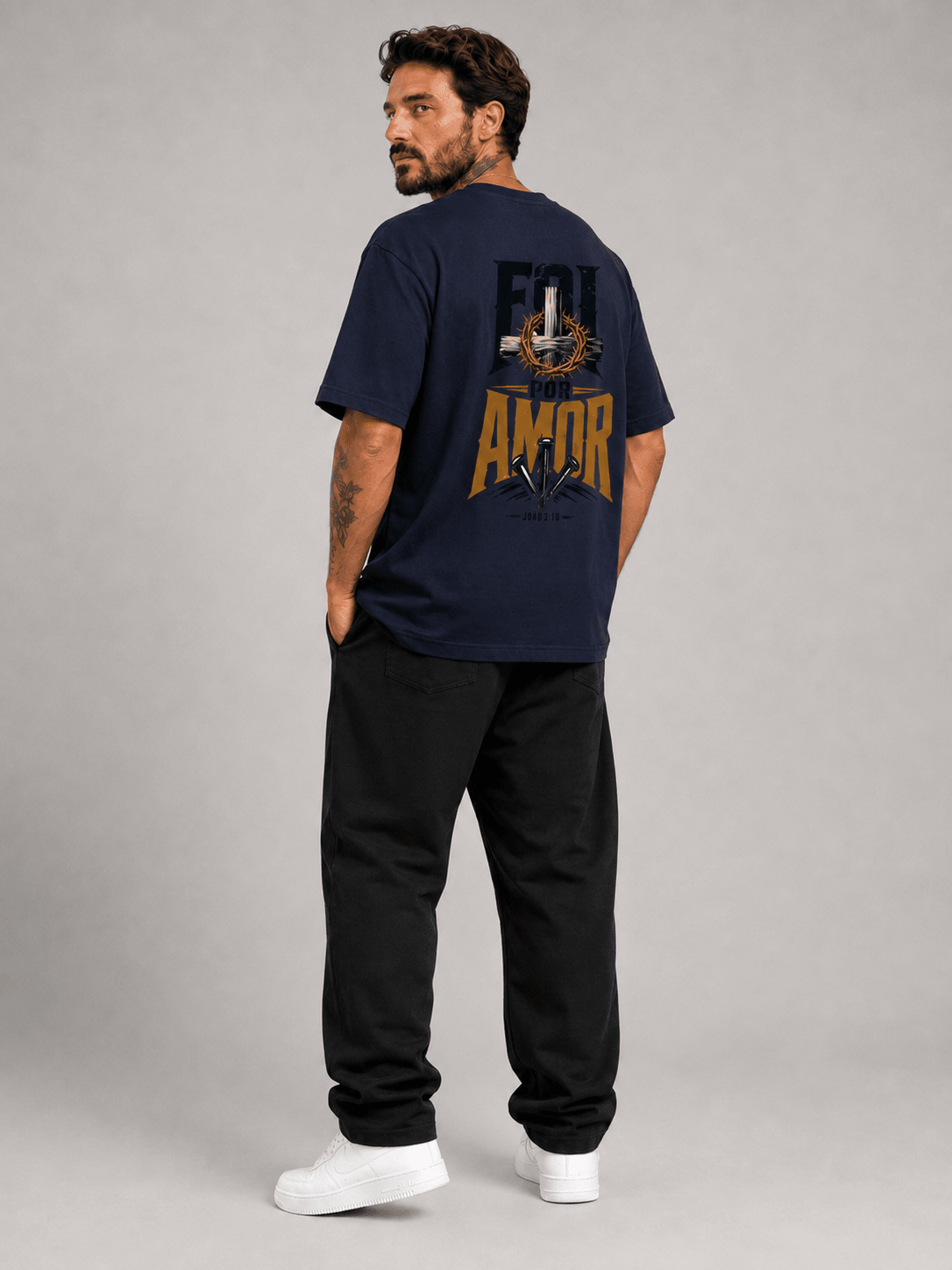 Foi Por Amor – T-shirt cristã de homem – foto 6