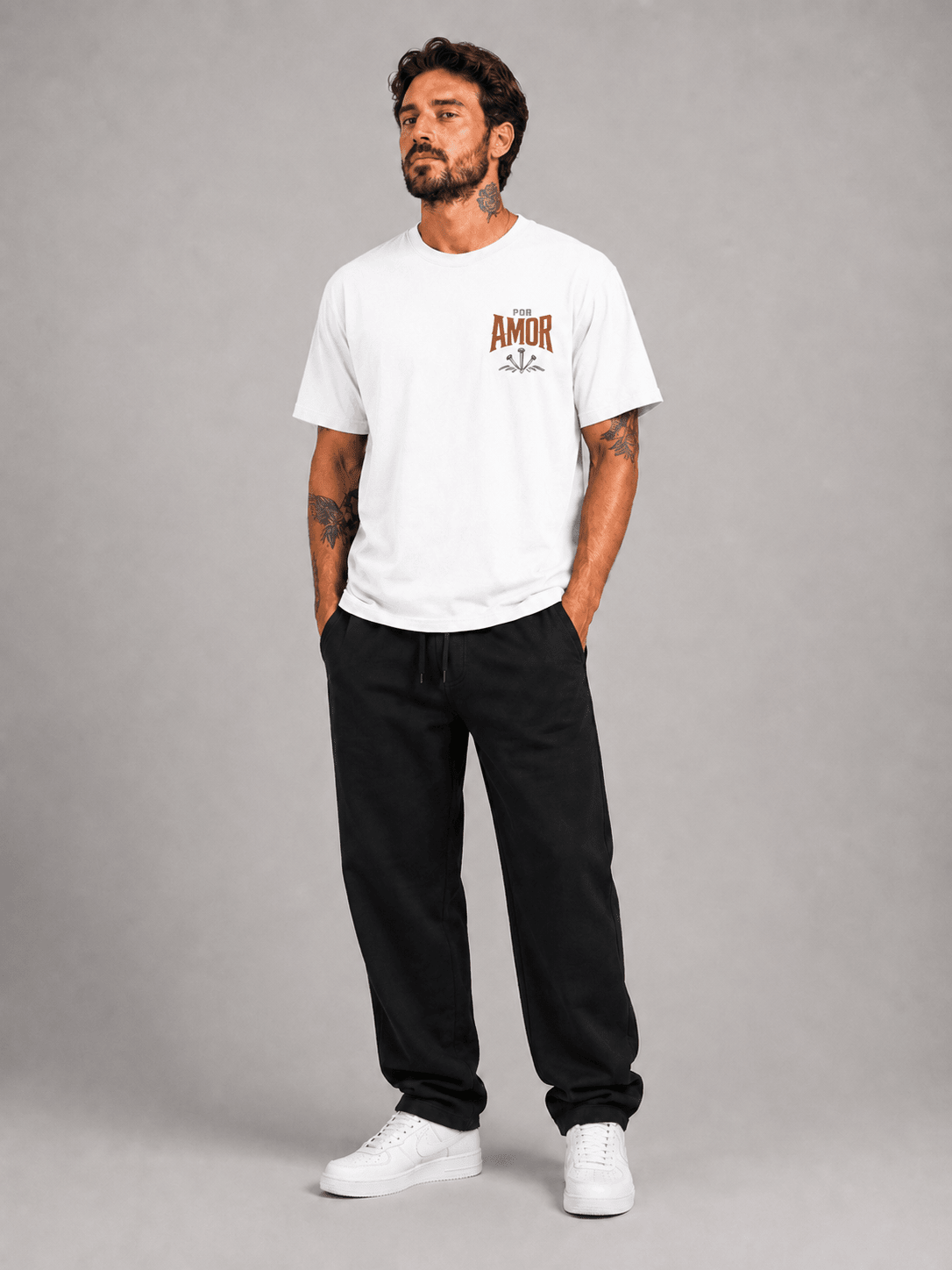 Foi Por Amor – T-shirt cristã de homem