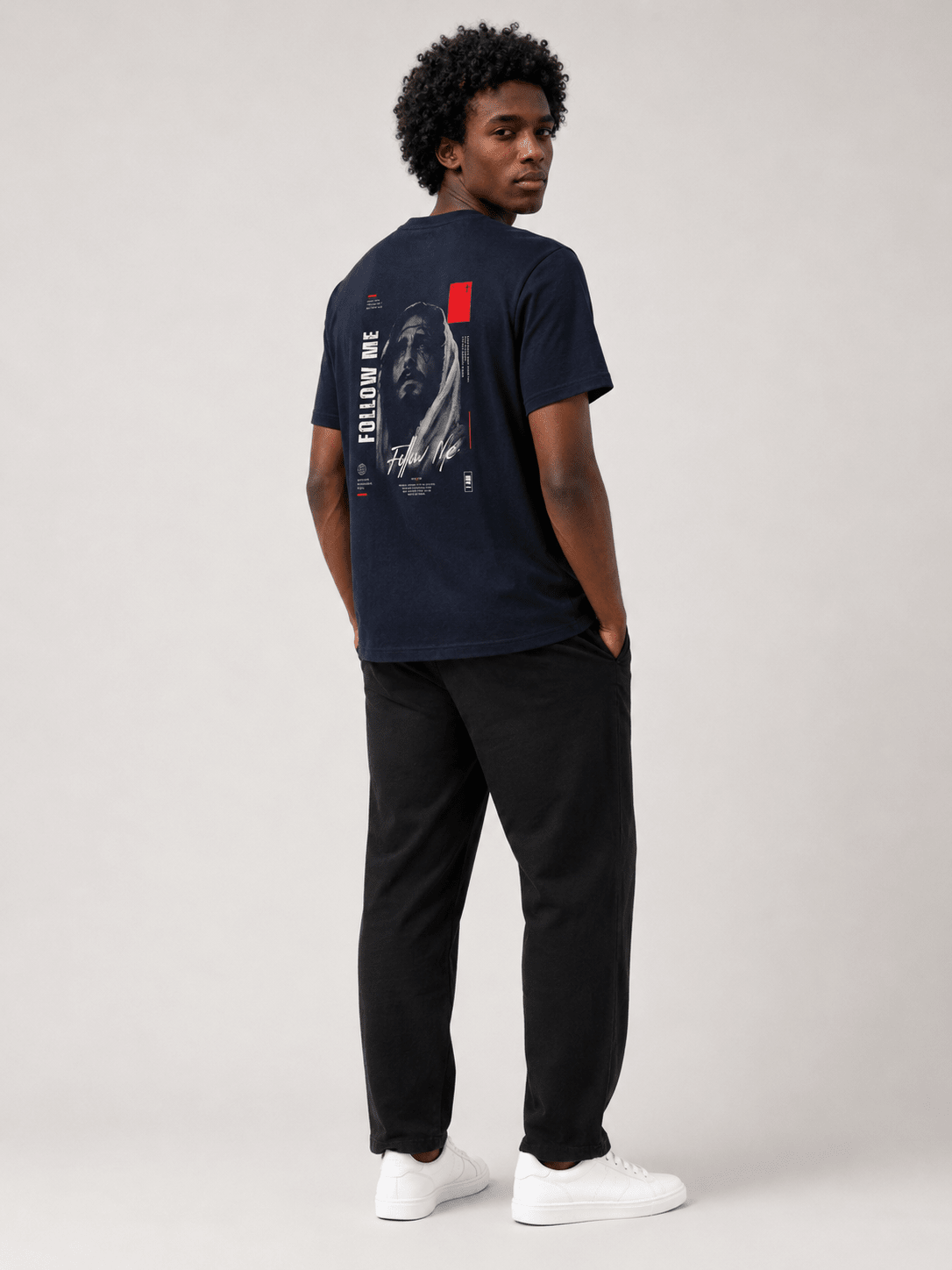 Follow Me Disciple – T-shirt cristã de homem – foto 4