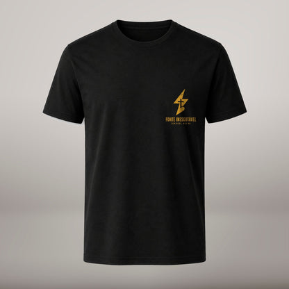 Fonte Inesgotável – T-shirt cristã de homem, preta (frente)