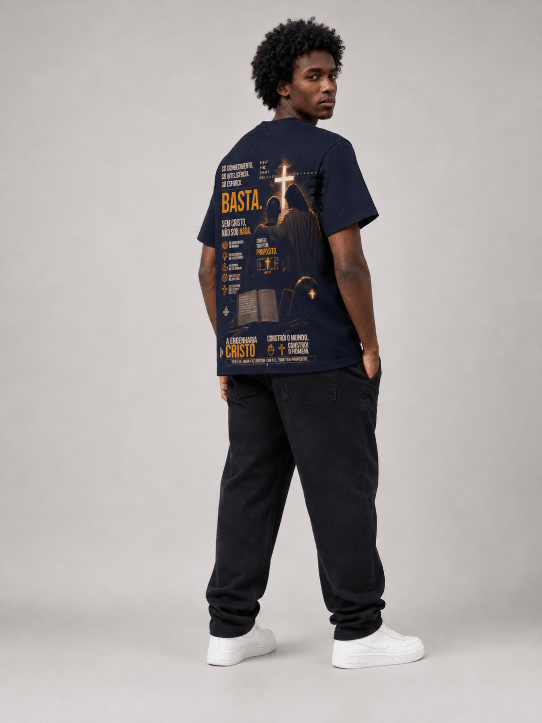 Fonte Inesgotável – T-shirt cristã oversized de homem – foto 3