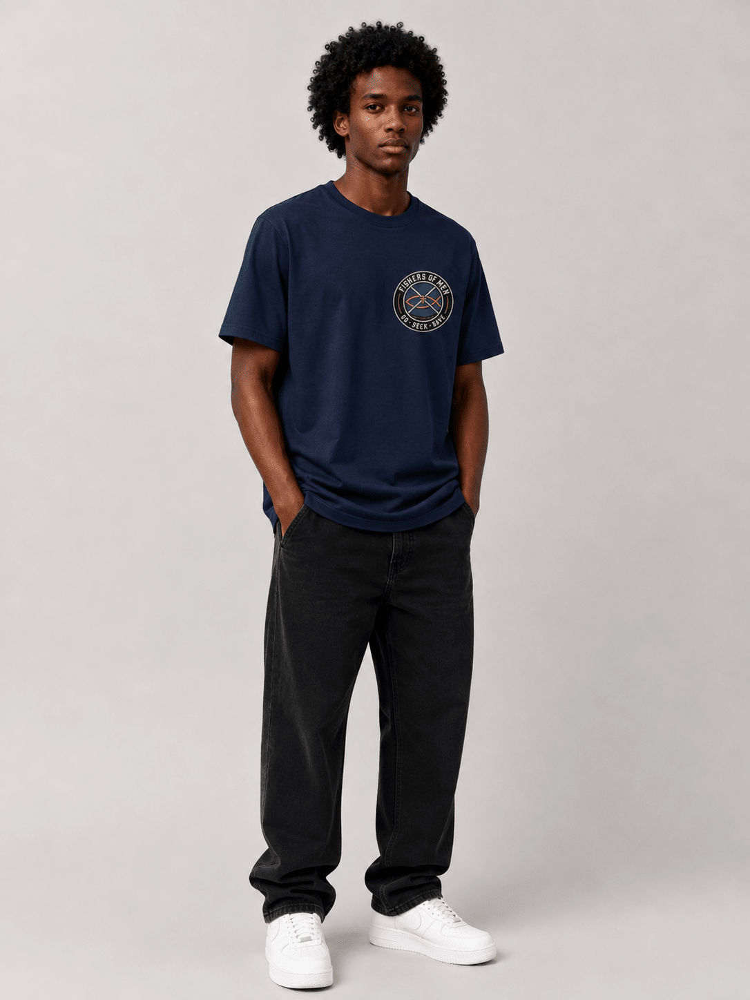 Go, Seek, Save – T-shirt cristã oversized de homem – foto 4