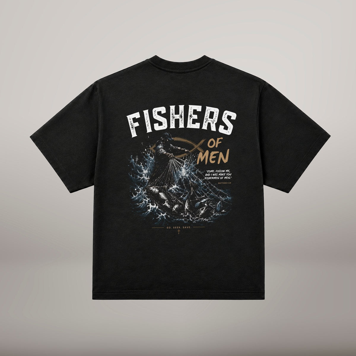 Go, Seek, Save – T-shirt Oversized | Caminho Collection | Sheepfy - Sheepfy