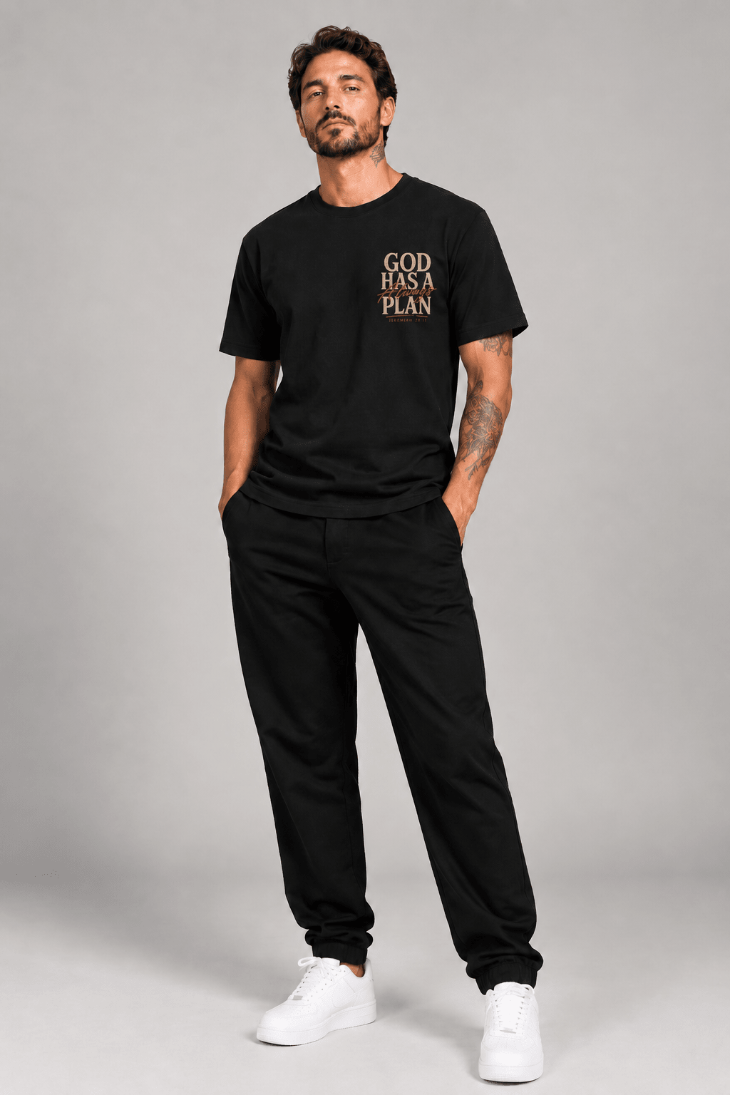 God Has a Plan – T-shirt cristã de homem – foto 2