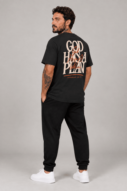 God Has a Plan – T-shirt cristã de homem