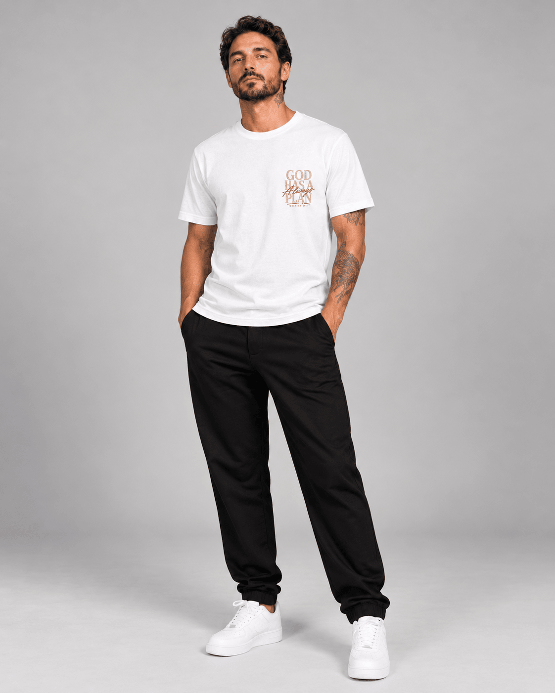 God Has a Plan – T-shirt cristã de homem – foto 4