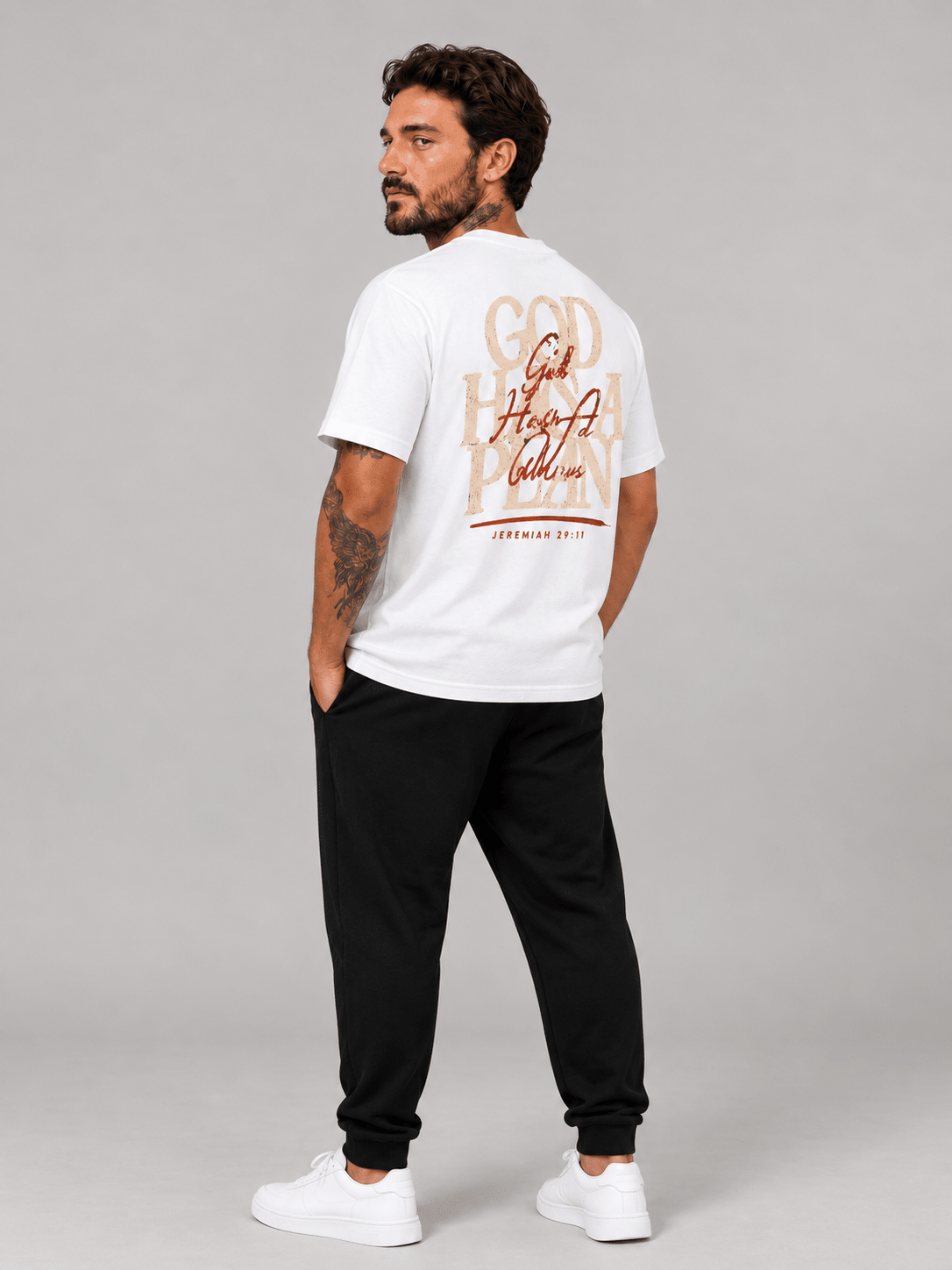 God Has a Plan – T-shirt cristã de homem – foto 3