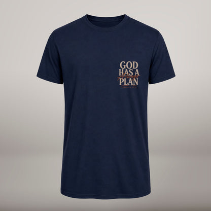 God Has a Plan – T-shirt de Manga Curta | Caminho Collection | Sheepfy - Sheepfy