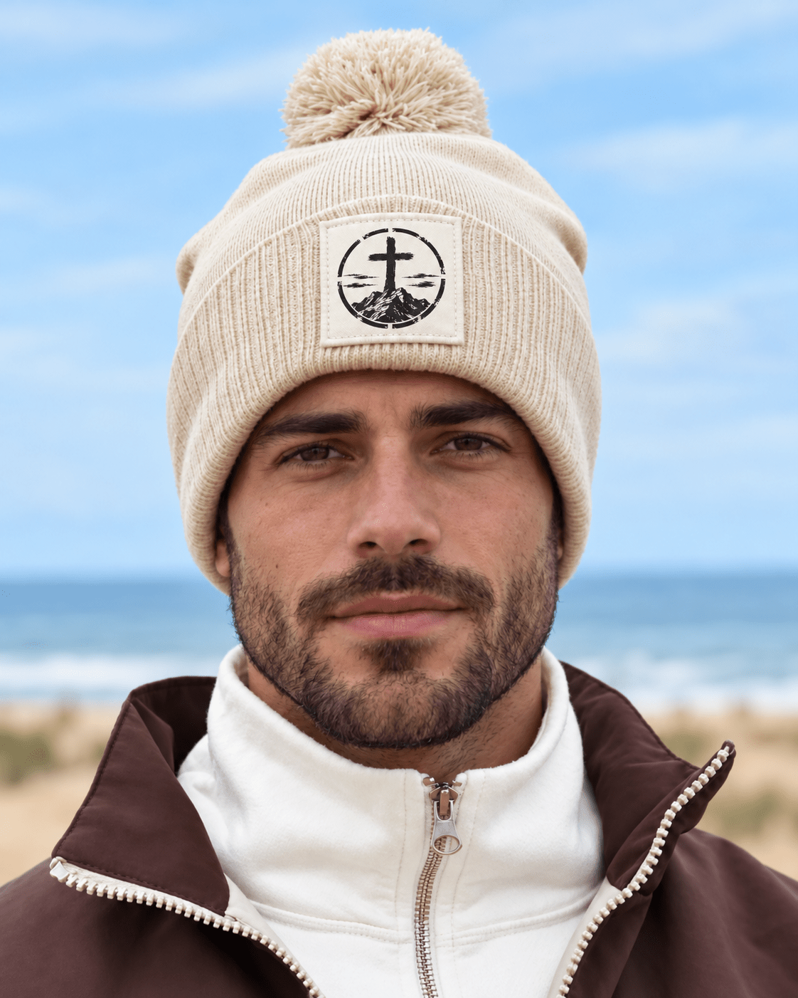 Gorro Cristão com Pompom – Calvário - Sheepfy