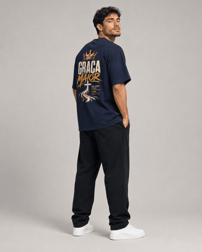 Graça Maior – T-shirt cristã de homem – foto 4