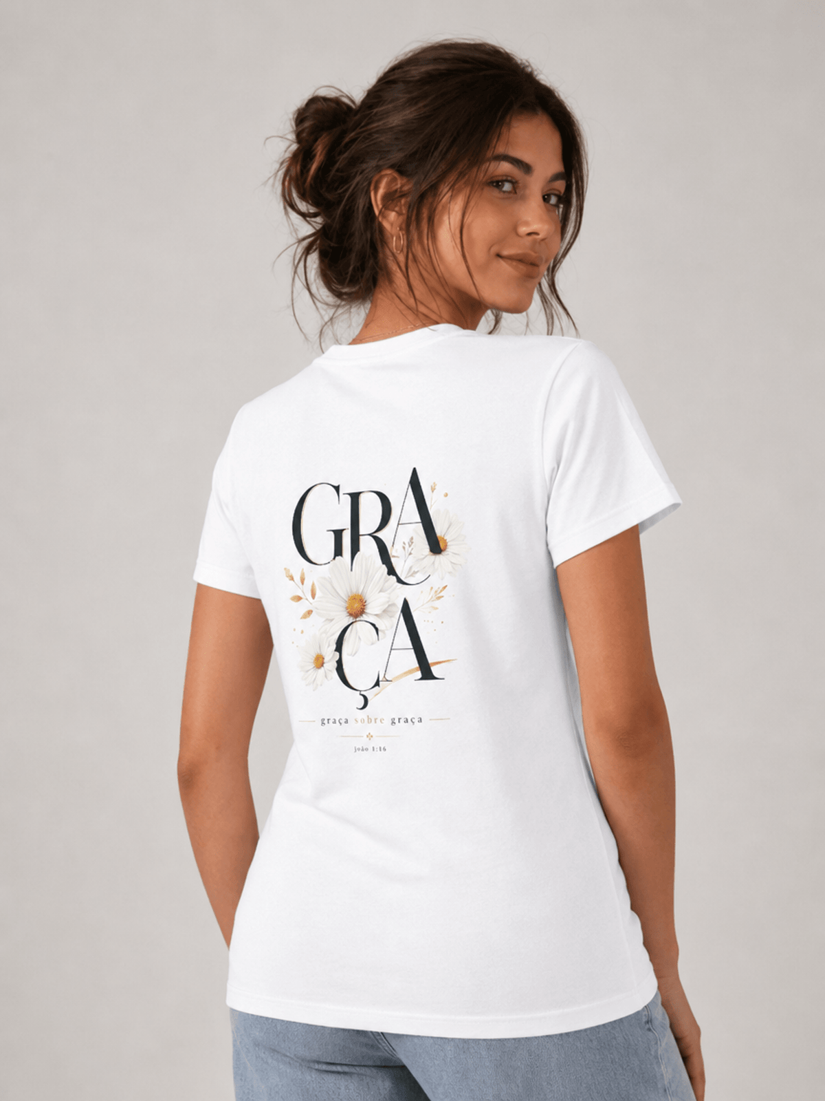 Graça Sobre Graça – T-shirt de Manga Curta | Caminho Collection | Sheepfy - Sheepfy