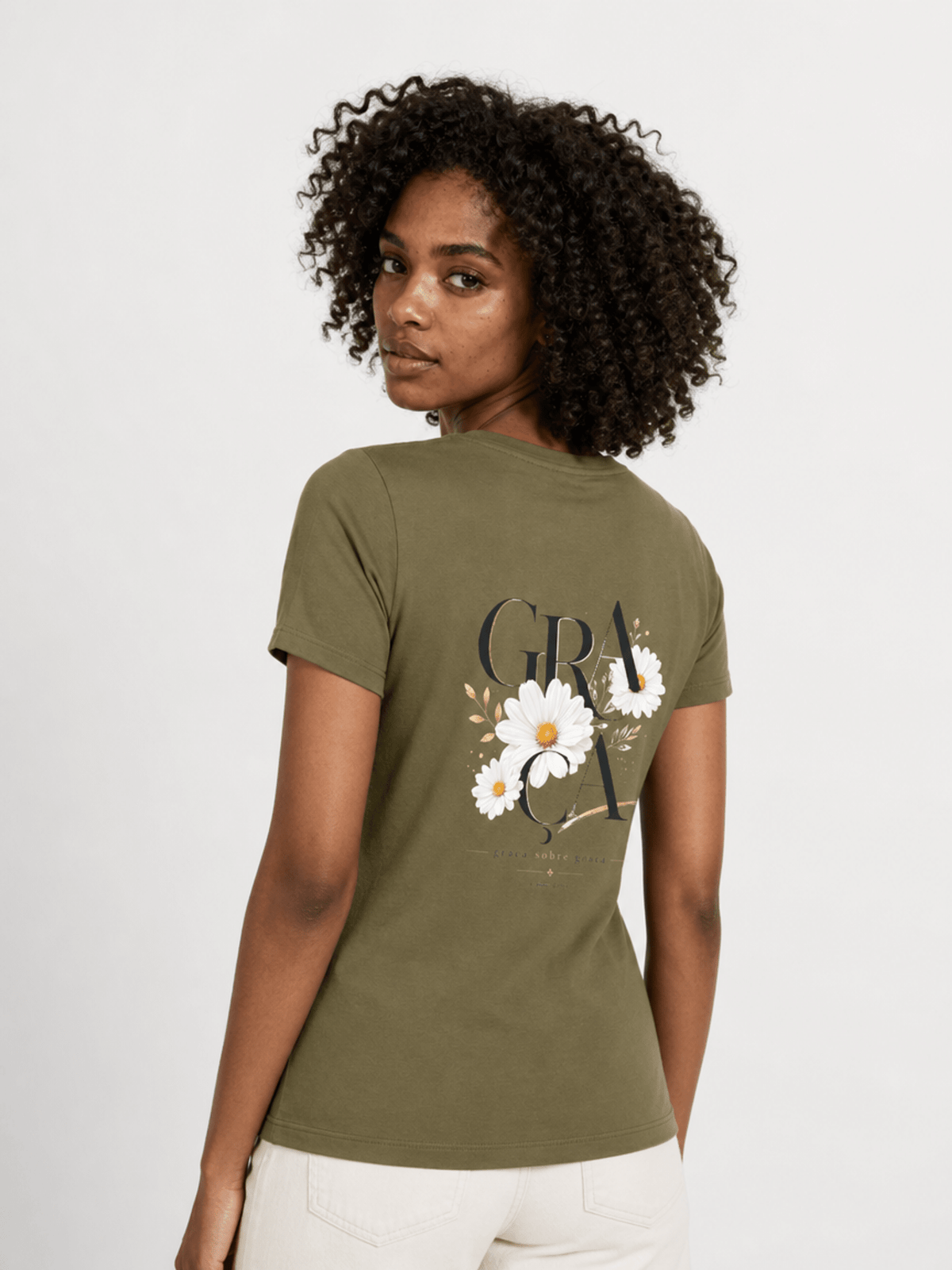 Graça Sobre Graça – T-shirt de Manga Curta | Caminho Collection | Sheepfy - Sheepfy