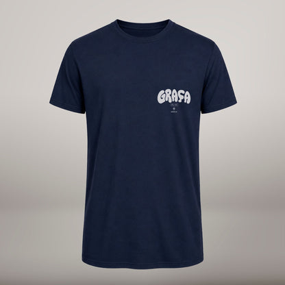 Graça – T-shirt cristã de homem, azul-marinho (frente)