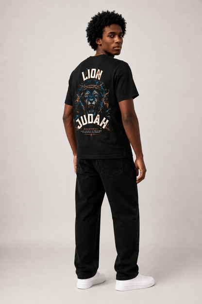 He Has Triumphed – T-shirt cristã oversized de homem