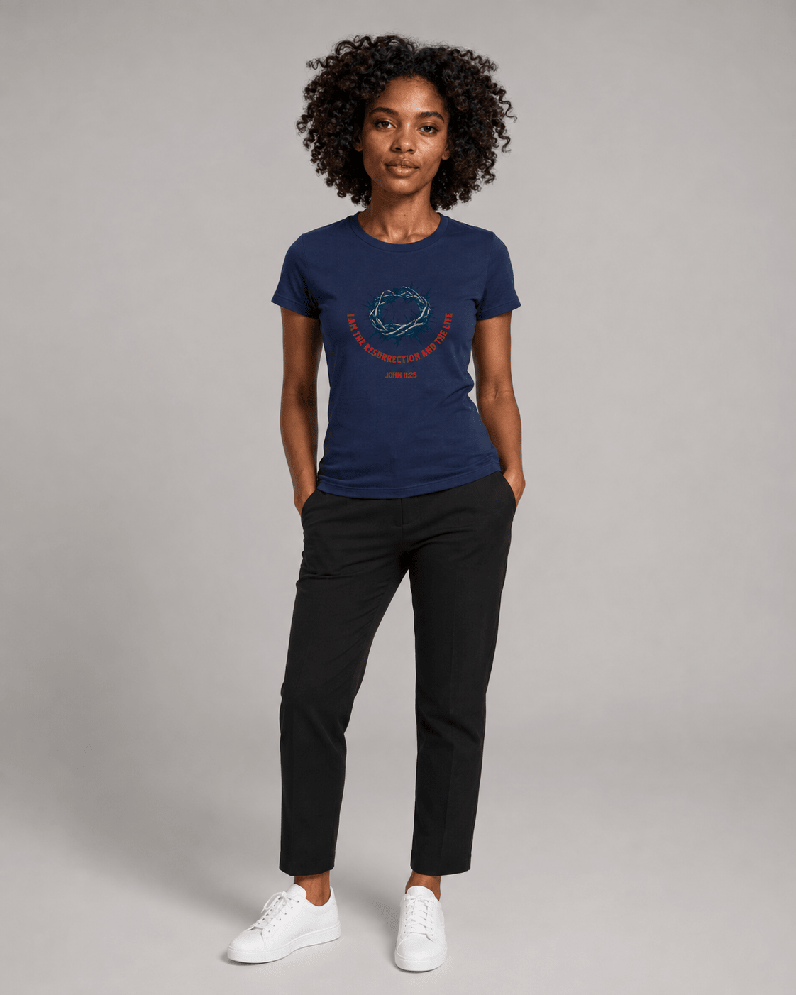 He Lives – T-shirt cristã de mulher – foto 3