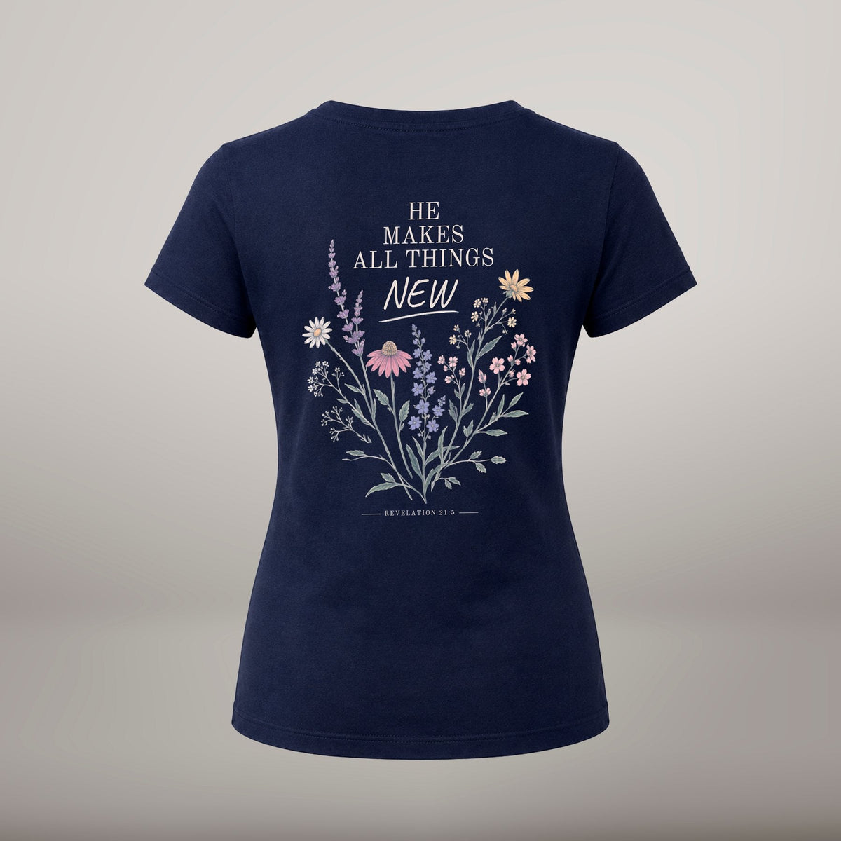He Makes All Things New – T-shirt de Manga Curta | Caminho Collection | Sheepfy - Sheepfy