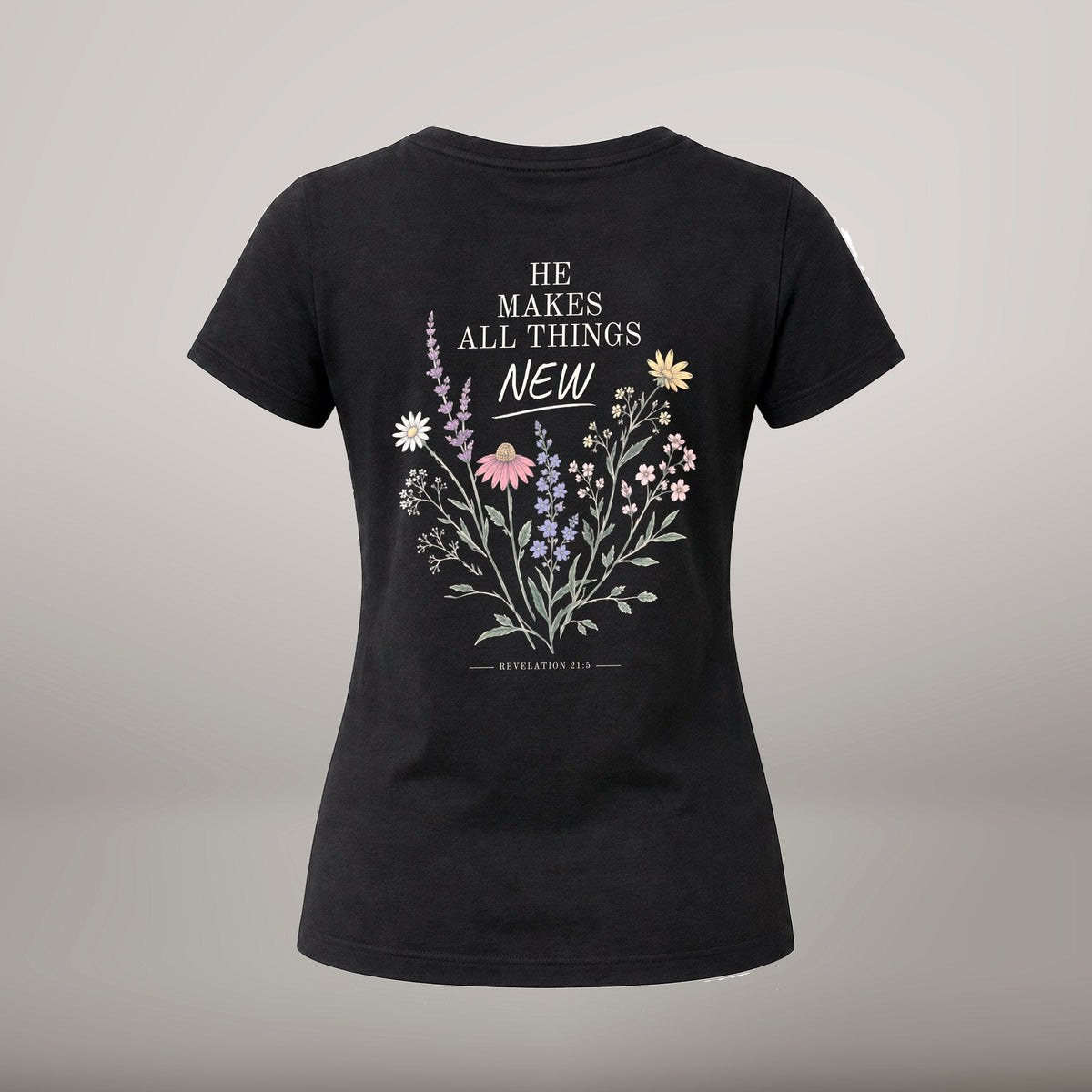 He Makes All Things New – T-shirt de Manga Curta | Caminho Collection | Sheepfy - Sheepfy