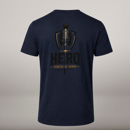 Homens de Honra – T-shirt cristã de homem, azul-marinho (costas)